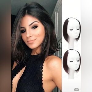Stylish Clip On Black Bob Half Wigs for Women